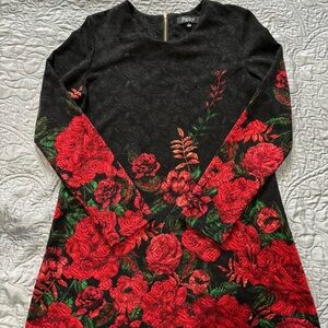 PAPILLON BLACK ROSES TUNIC